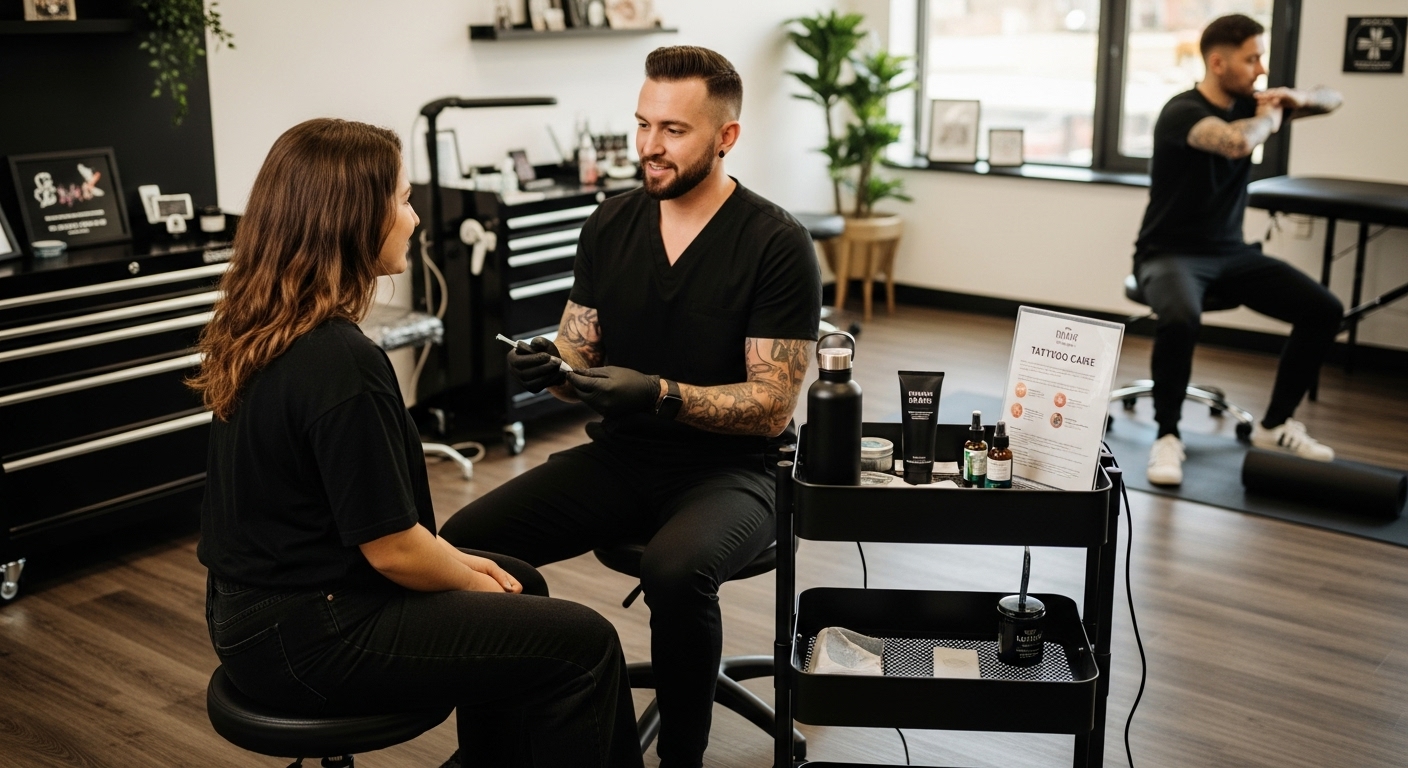 tattoo advice, pain-free tattoo, tattoo studio