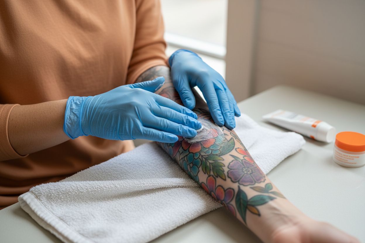 how to apply tattoo cream