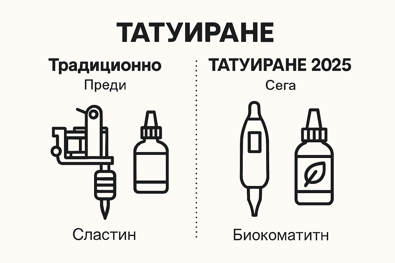Comparison of traditional and 2025 tattooing technologies