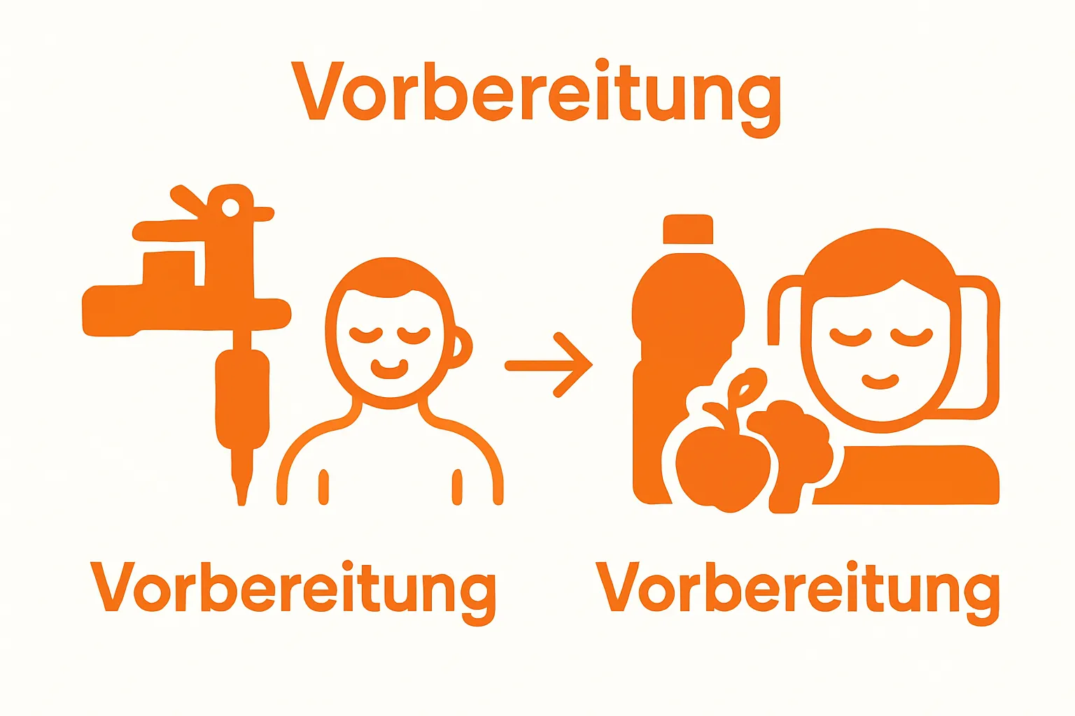 Visual guide showing optimal physical preparation for a tattoo session