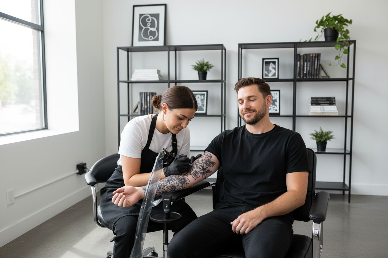 татуист клиент комфорт детайл татуировка