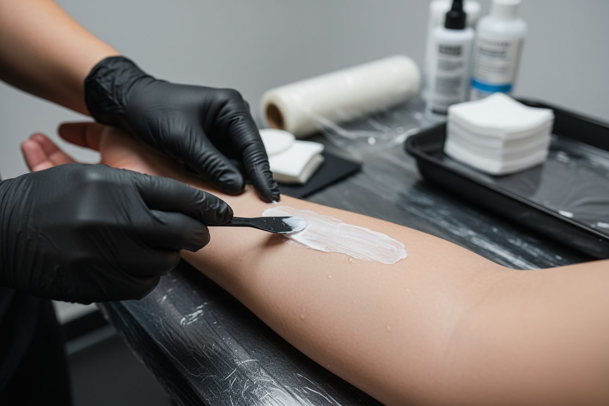 applicazione anestetico tatuaggio guida