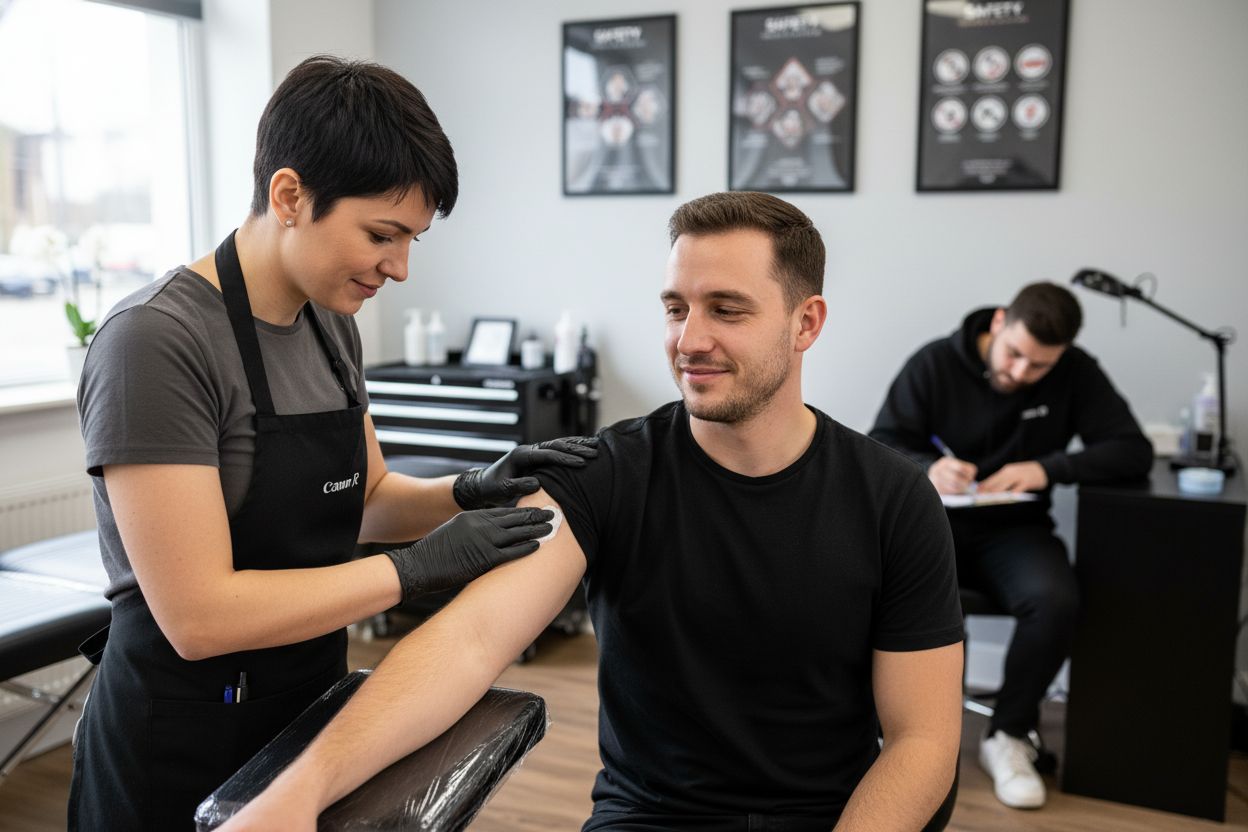 aplikácia anestetického krému tetovanie