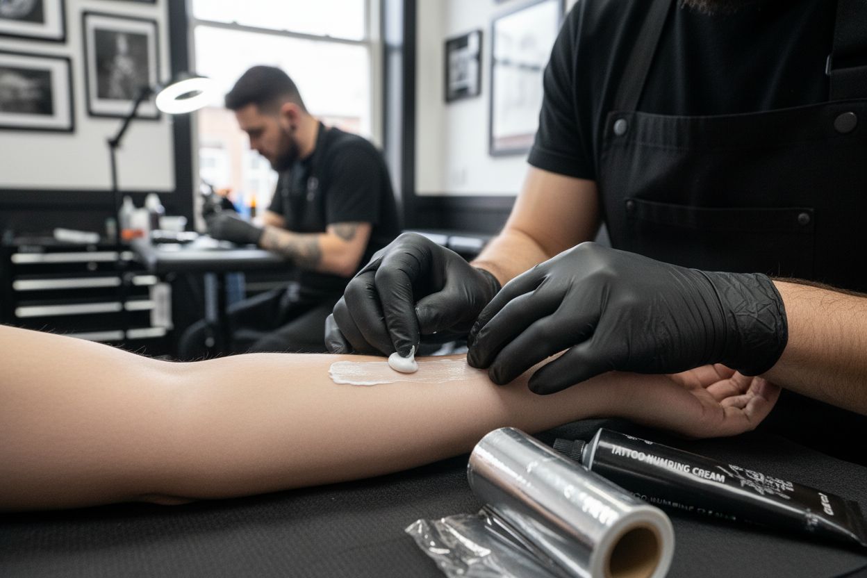 application crème avant tatouage