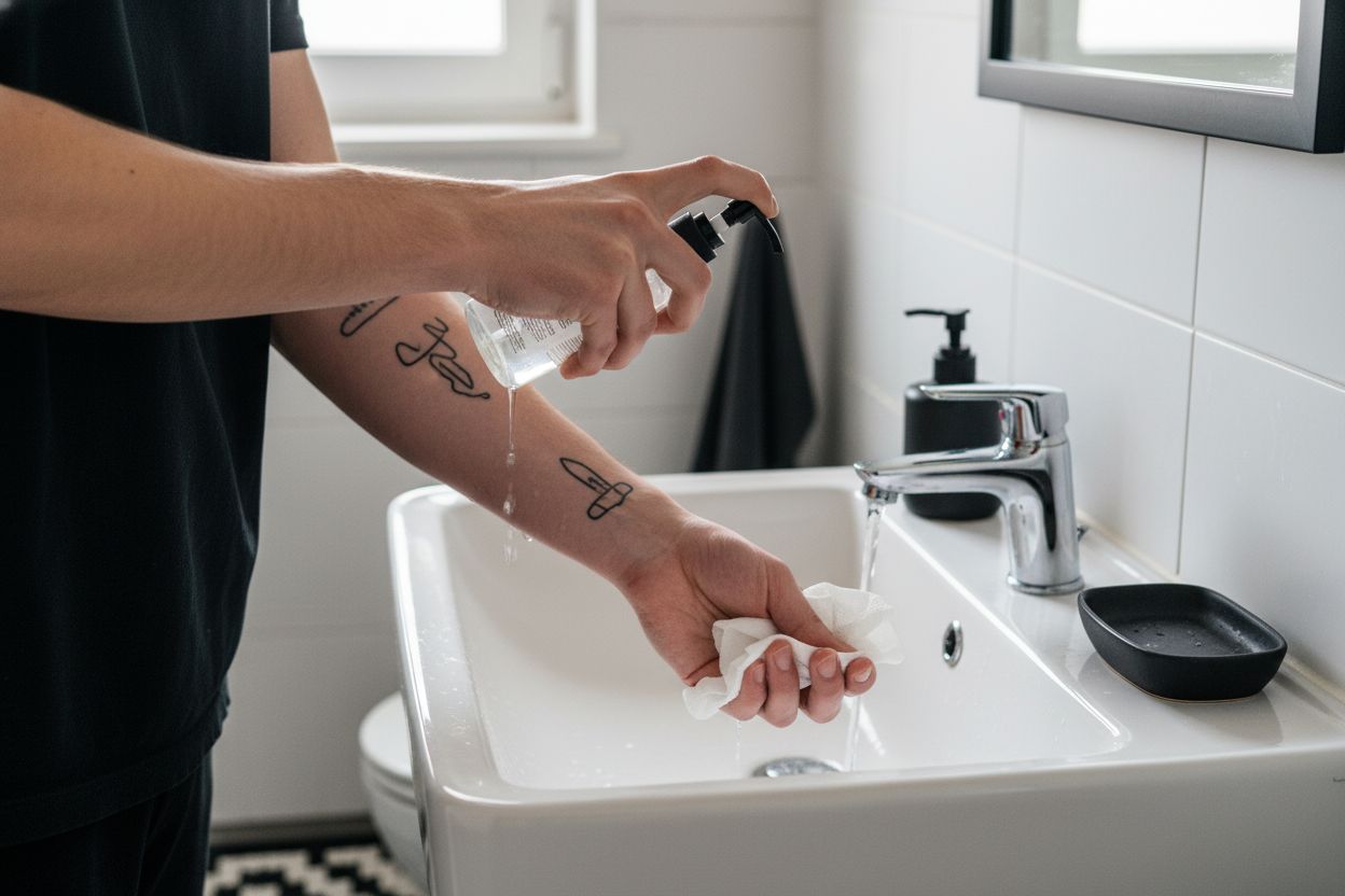 čistenie tetovanie starostlivosť