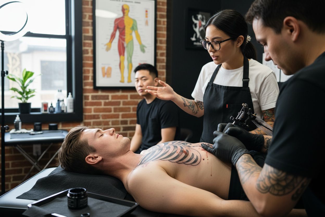 mapa bolesti těla tetování