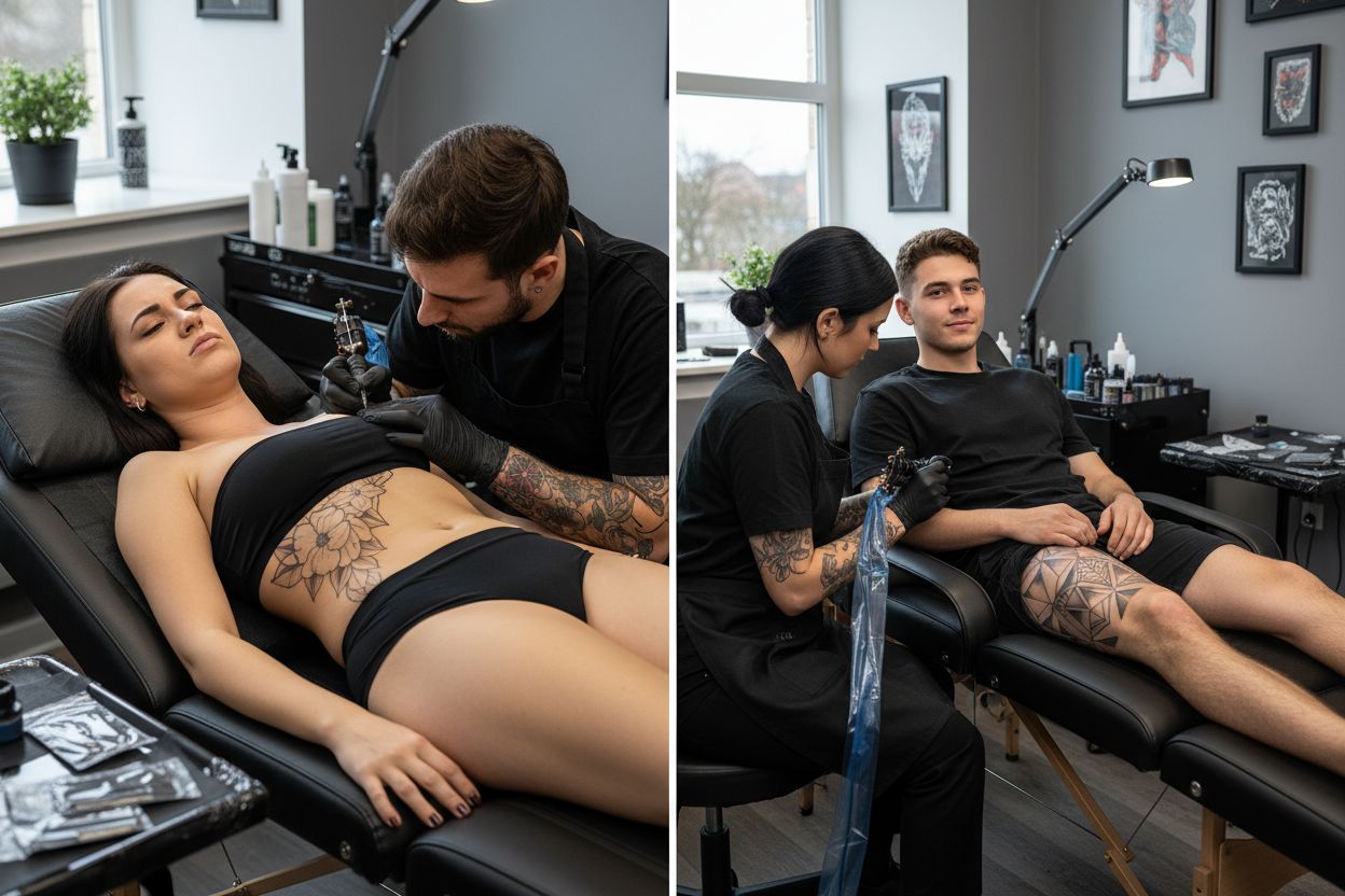 болка татуиране зони