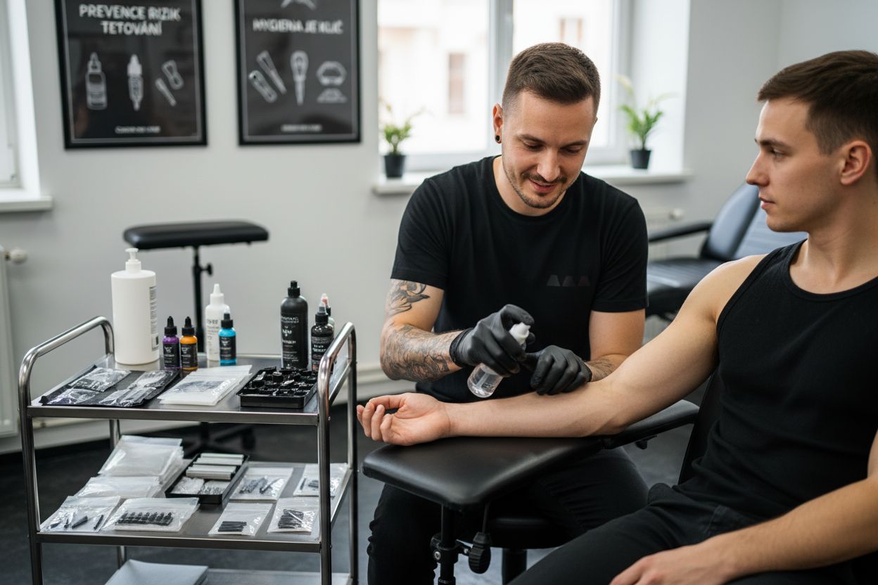 tetování příprava hygienické postupy