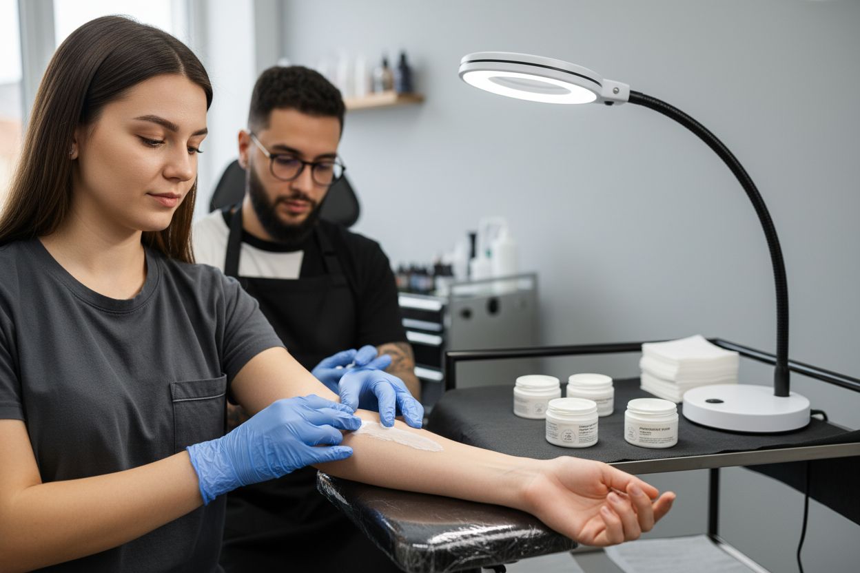 applicazione crema anestetica