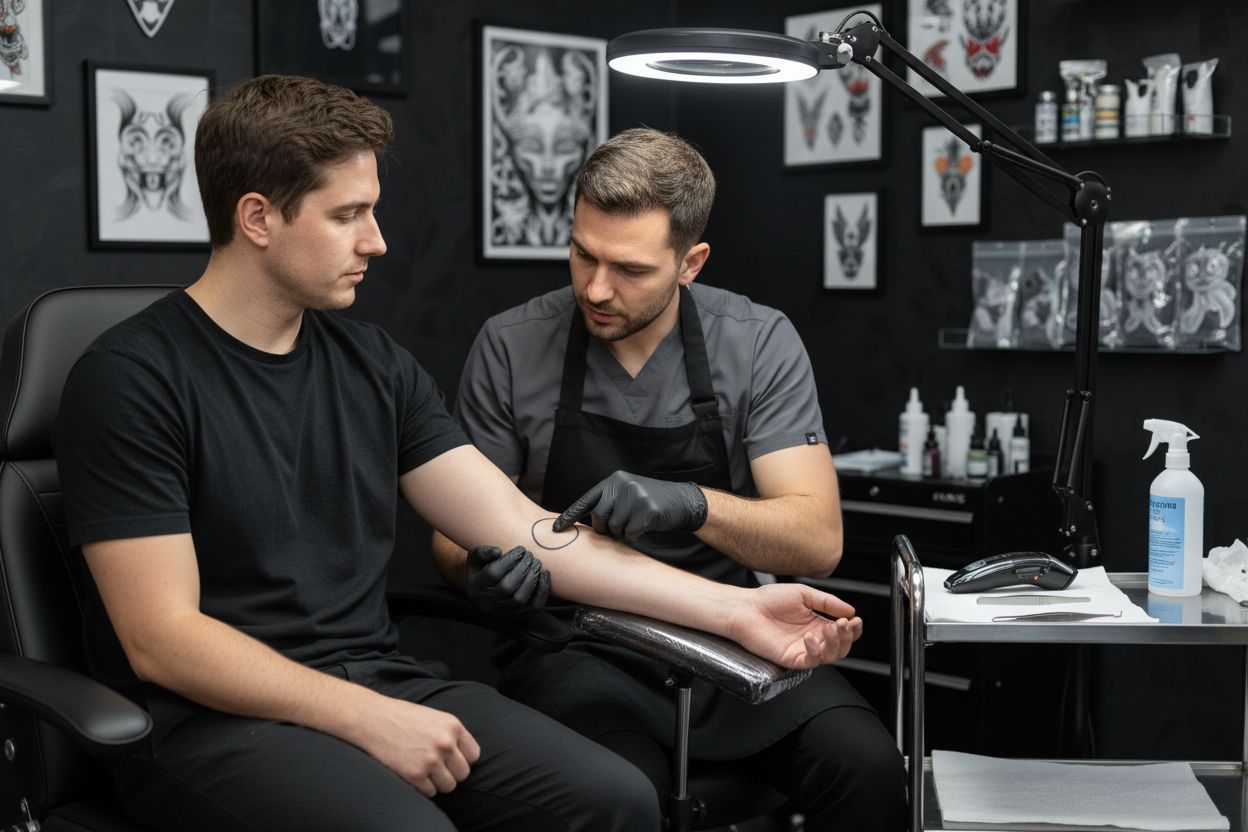 przygotowanie skóry studio tatuażu