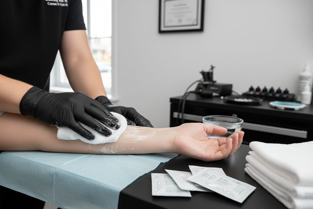 προετοιμασία δέρματος τατουάζ