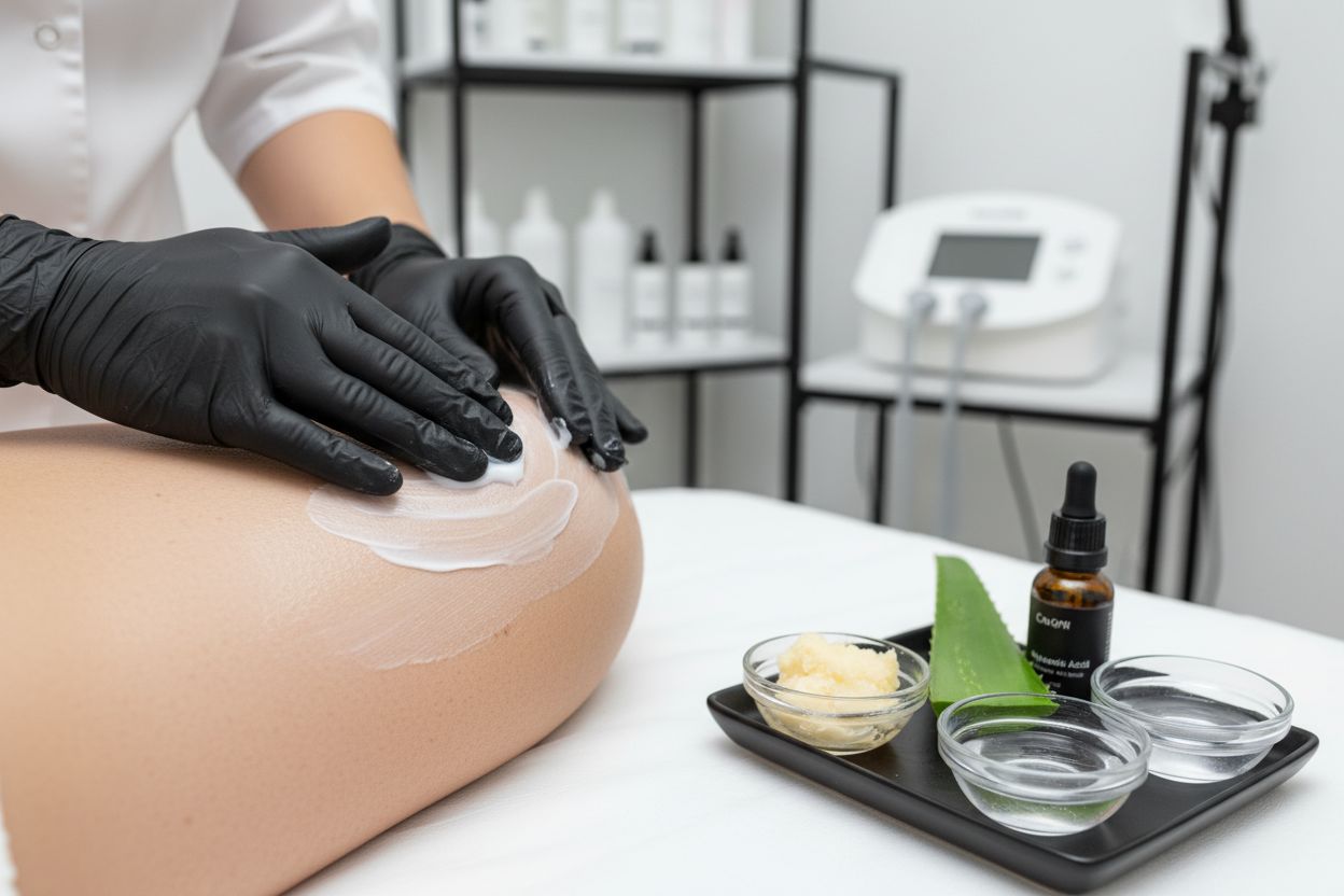 applicazione crema ingredienti naturali