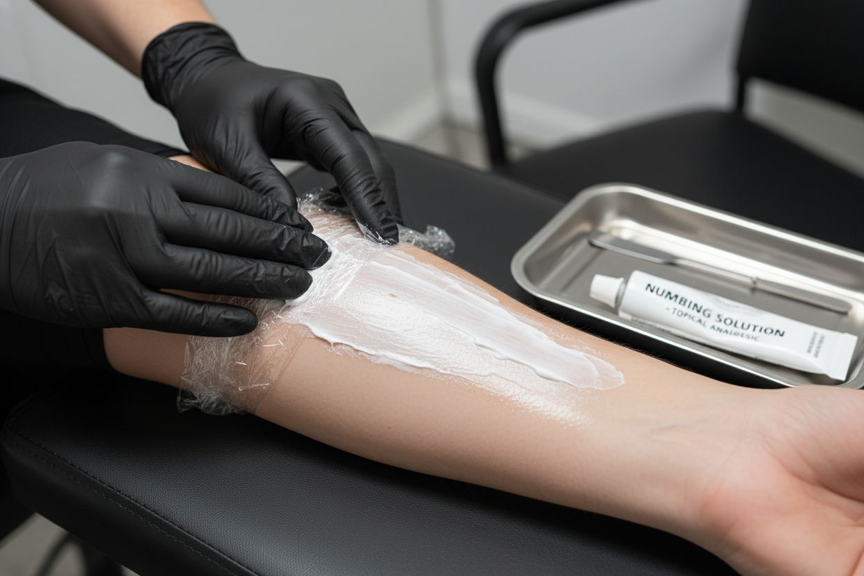 εφαρμογή αναισθητικής κρέμας