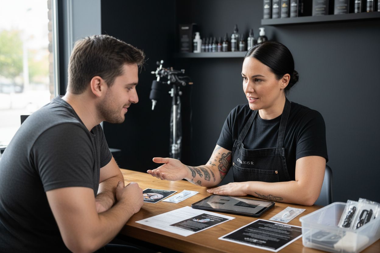 tatoueur anesthésie client