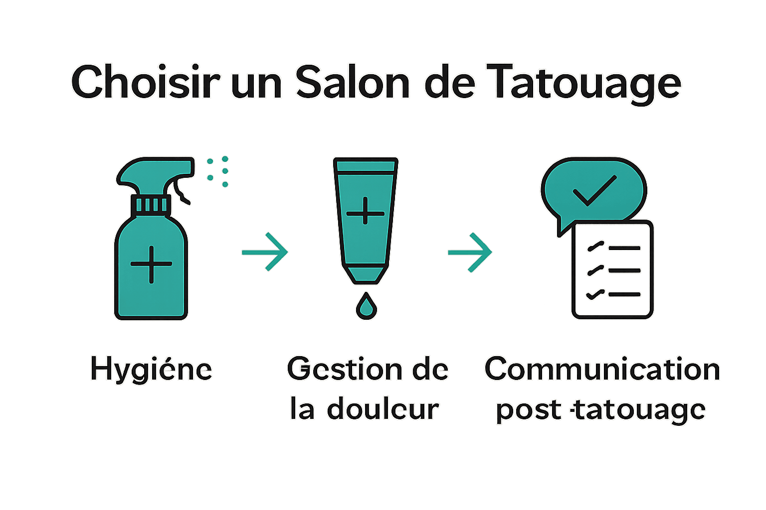 Infographie critères choix salon tatouage
