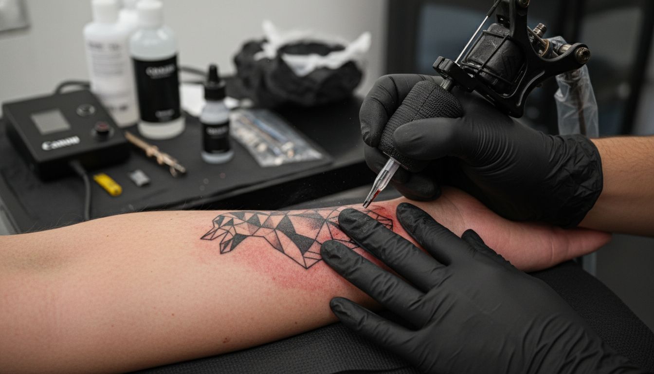 tetování podrážděná kůže