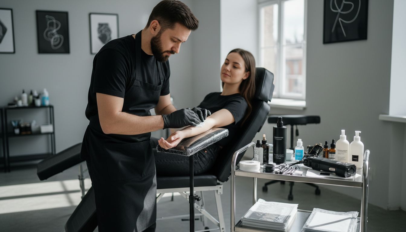 tetoválás érzéstelenítő workflow