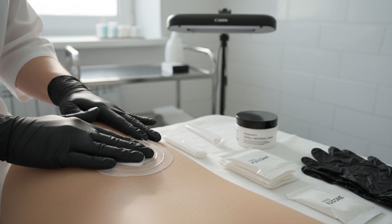 érzéstelenítő krém felvitel