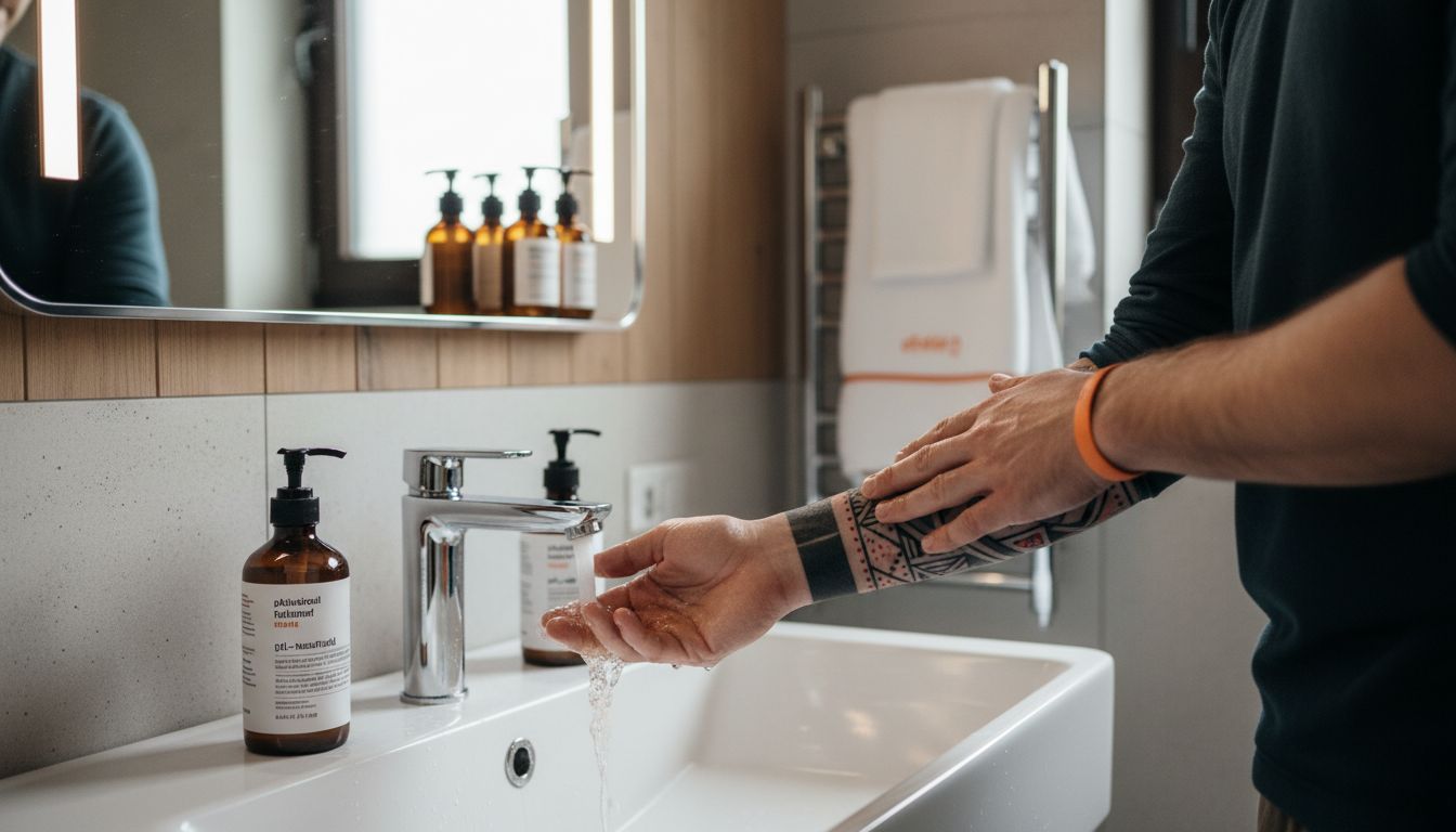 tattoo hand cleaning