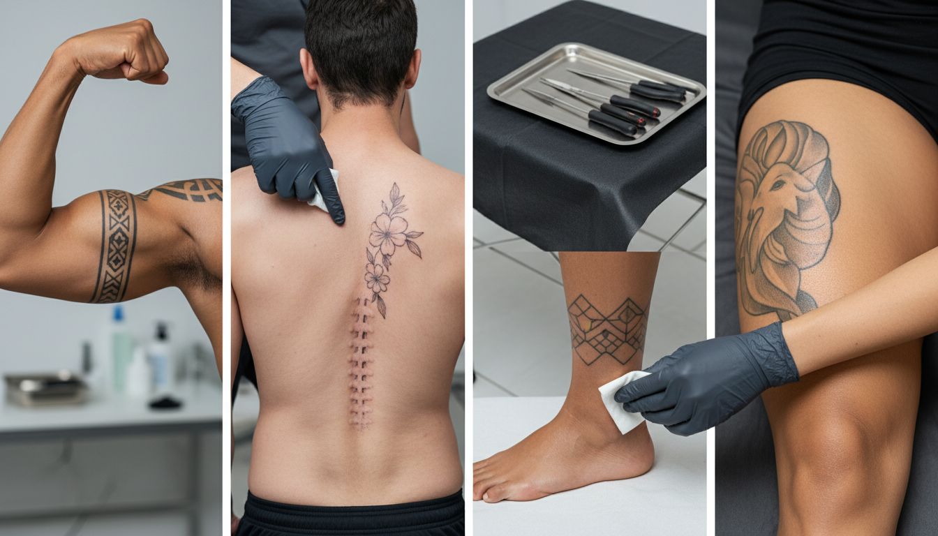 tetovált testrészek különbségei