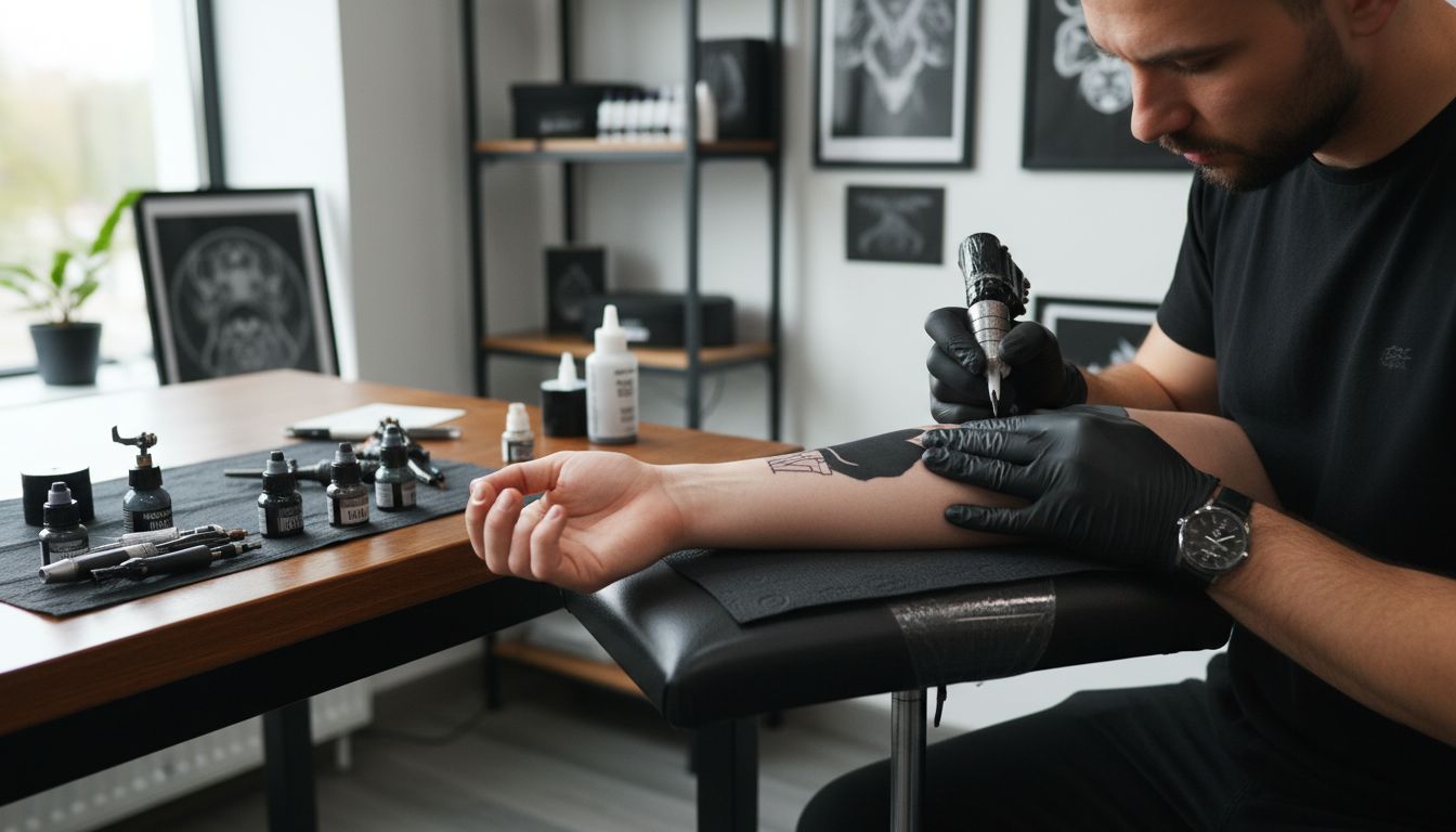 technique tatouage bras