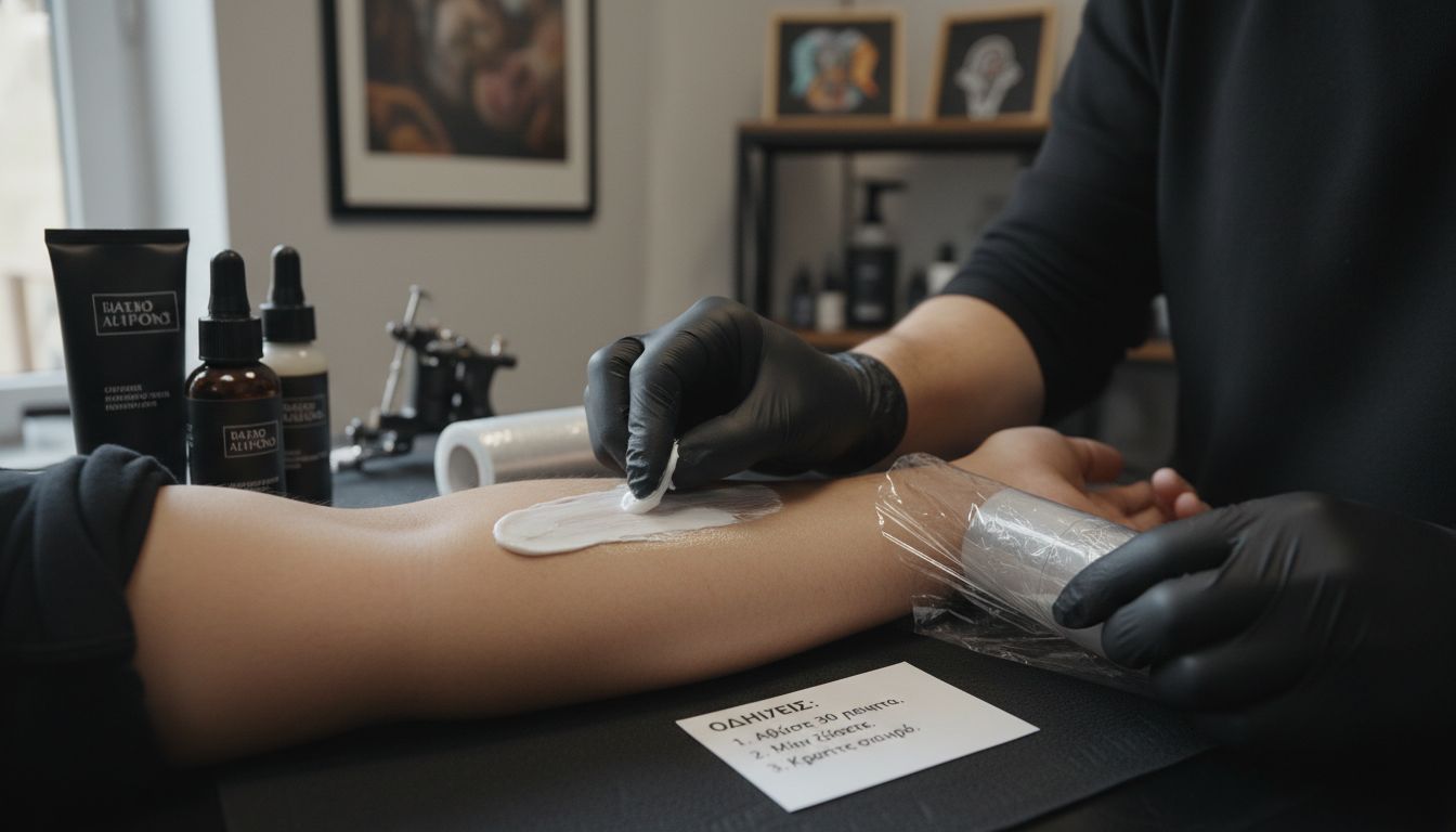 εφαρμογή αναισθητική κρέμα τατουάζ