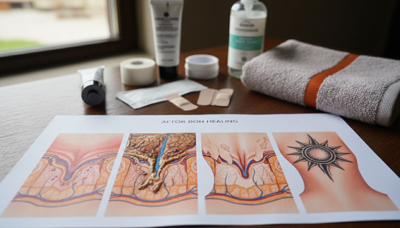 tattoo heilungsphasen hautquerschnitt