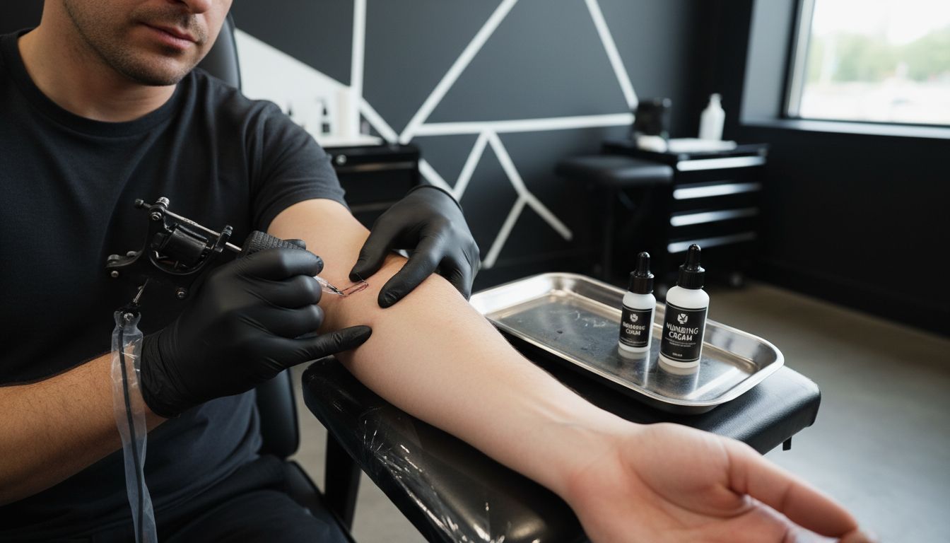 application tatouage bras