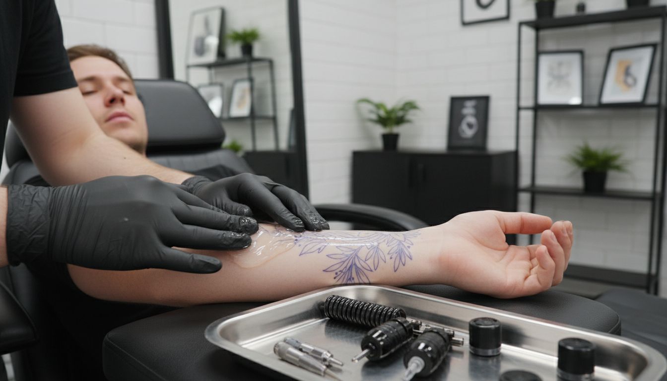 aplikace anestetika tetování