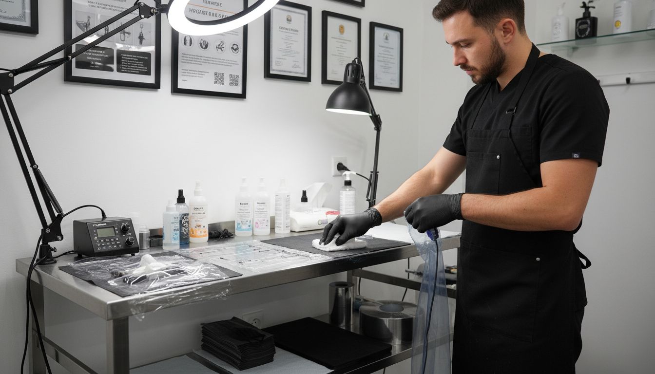 bezpieczny salon tatuażu