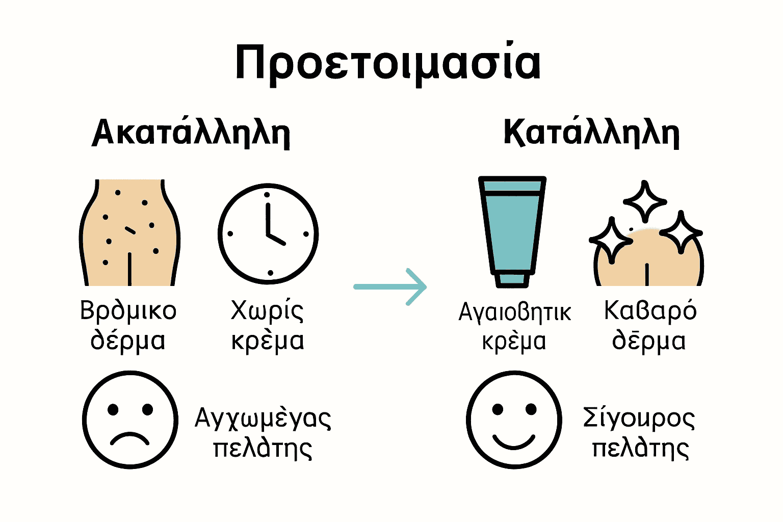 Comparison infographic showing correct and incorrect tattoo preparation