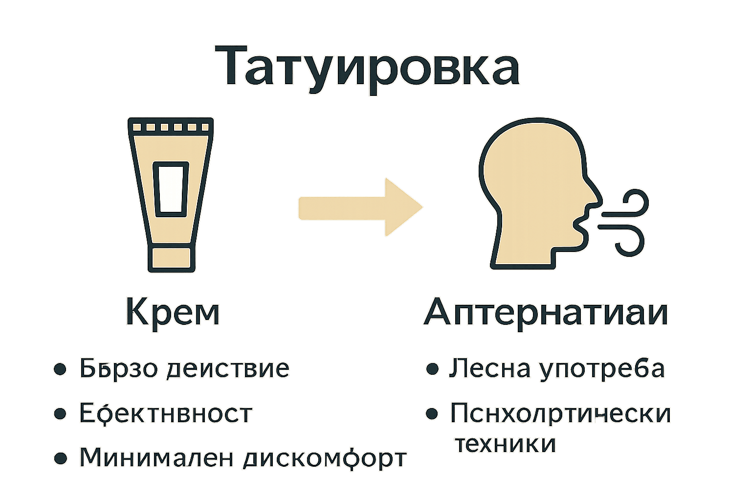 Сравнение на обезболяващи кремове и алтернативни методи при татуировки