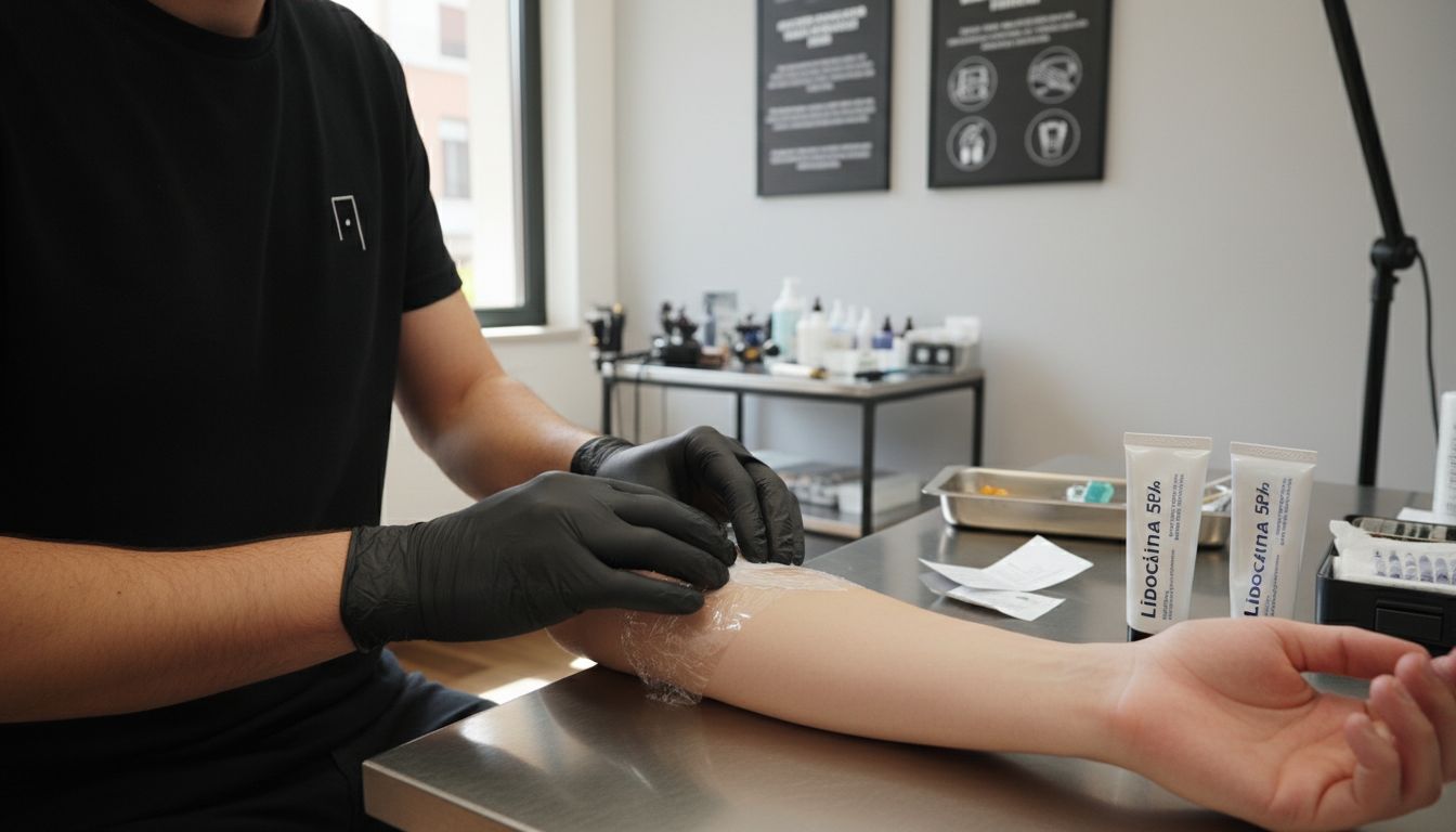 applicazione crema anestetica