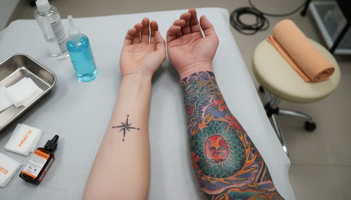 Tattoo Schwellung Vergleich