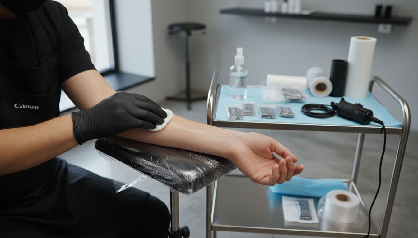 dezinfekcia pokožky tetovanie