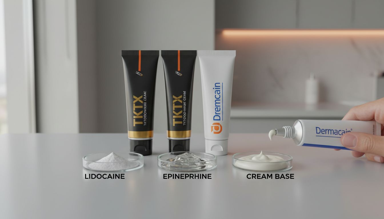 Comparison of numbing creams and ingredients