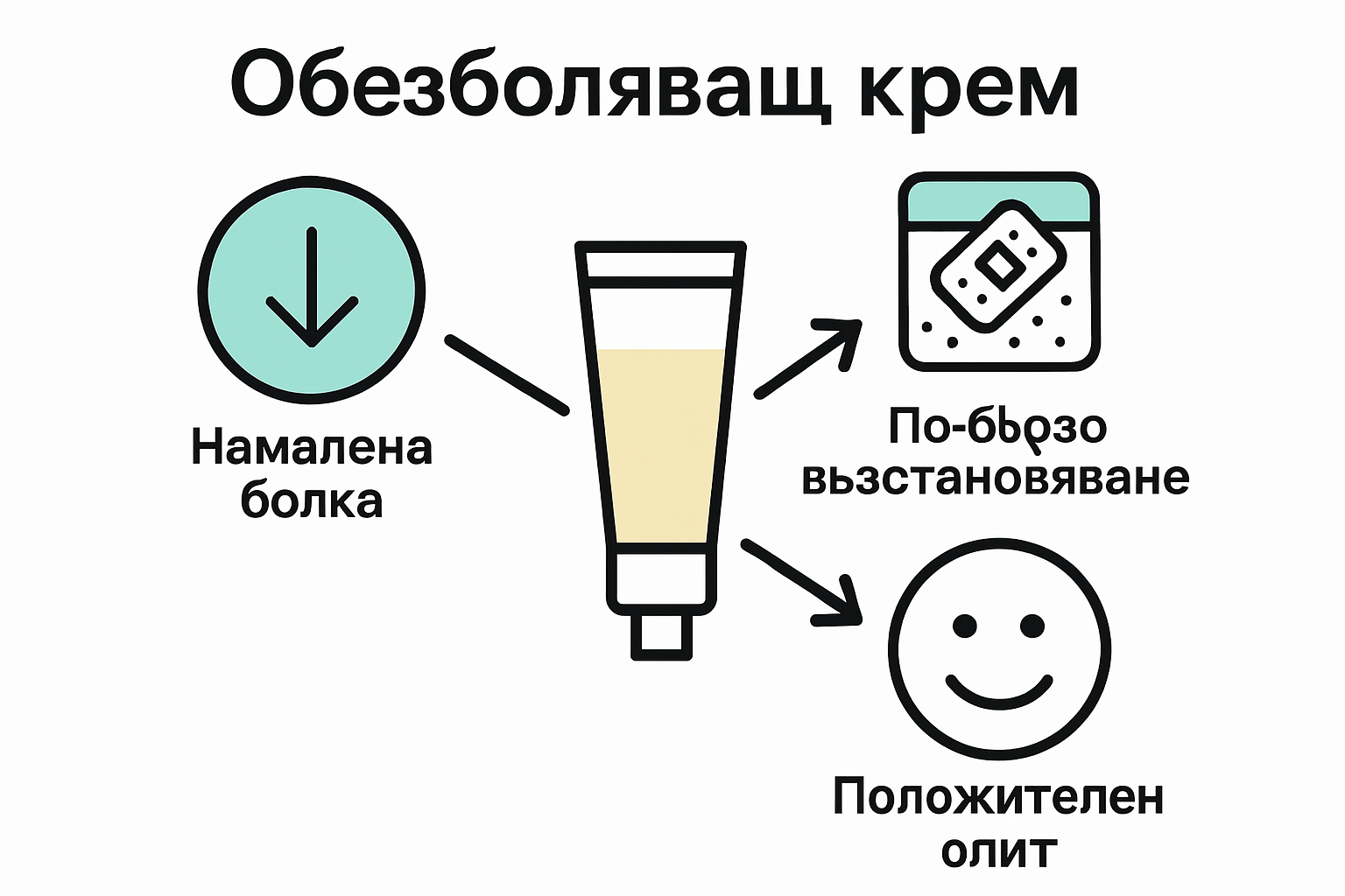 Infographic showing tattoo numbing cream benefits