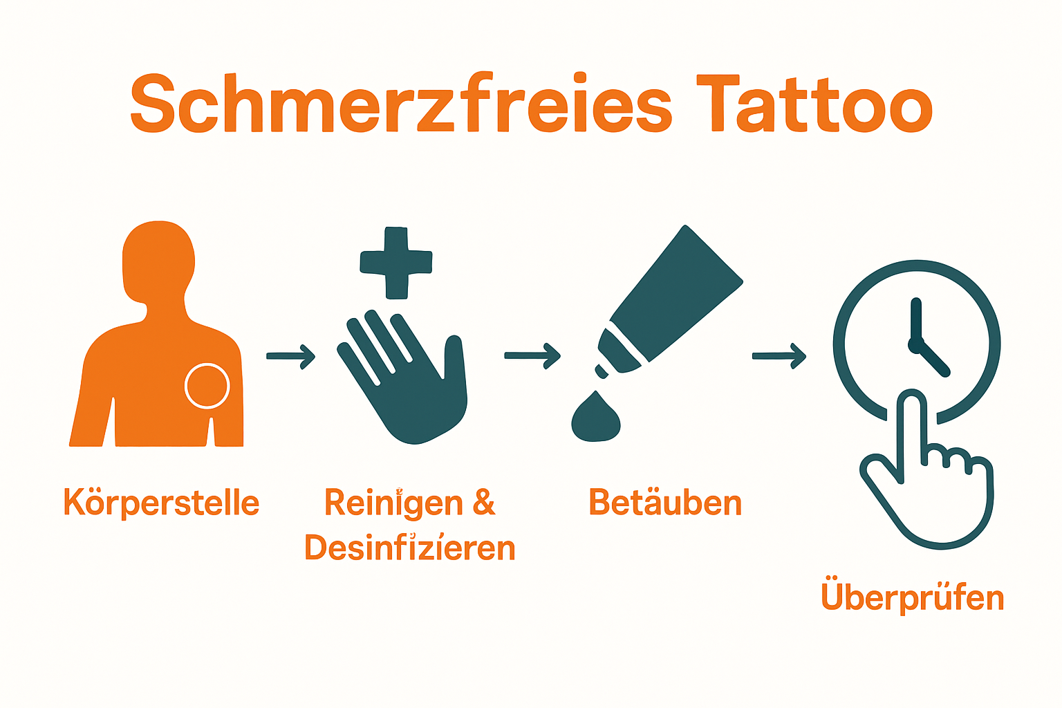 Infographic showing steps for tattoo preparation