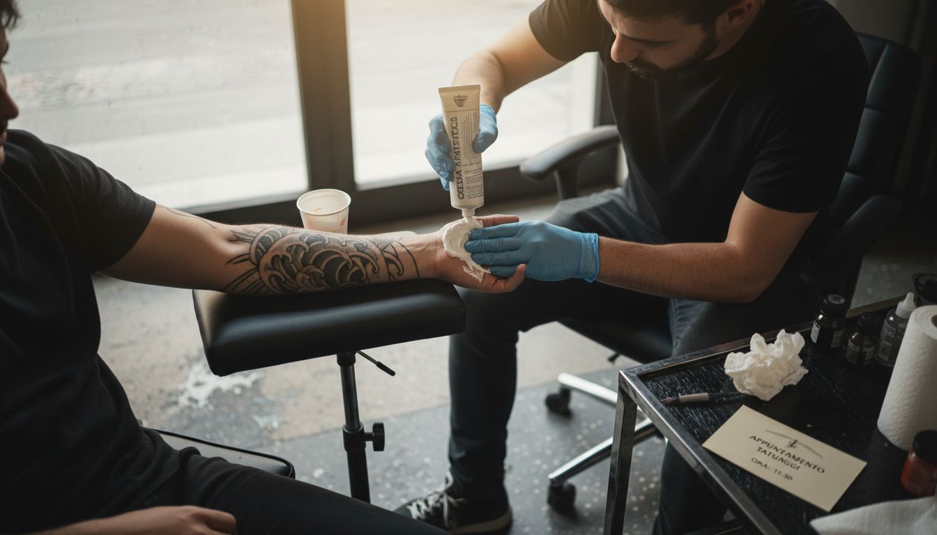 Applicare una crema anestetica prima di fare un tatuaggio