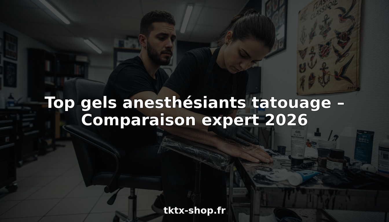 Le tatoueur applique une crème anesthésiante sur le bras de son client avant de commencer la séance.