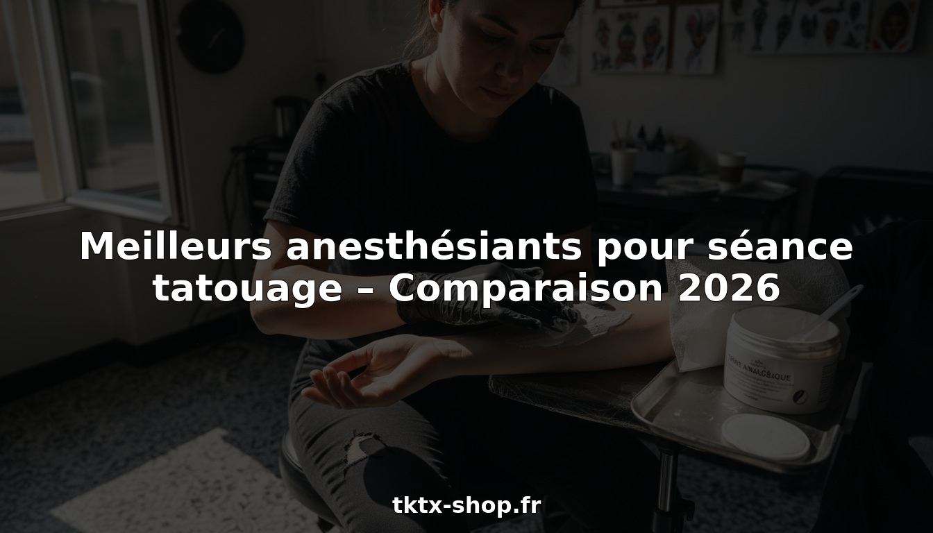 Avant de commencer la séance, le tatoueur applique une crème anesthésiante sur la zone à tatouer.
