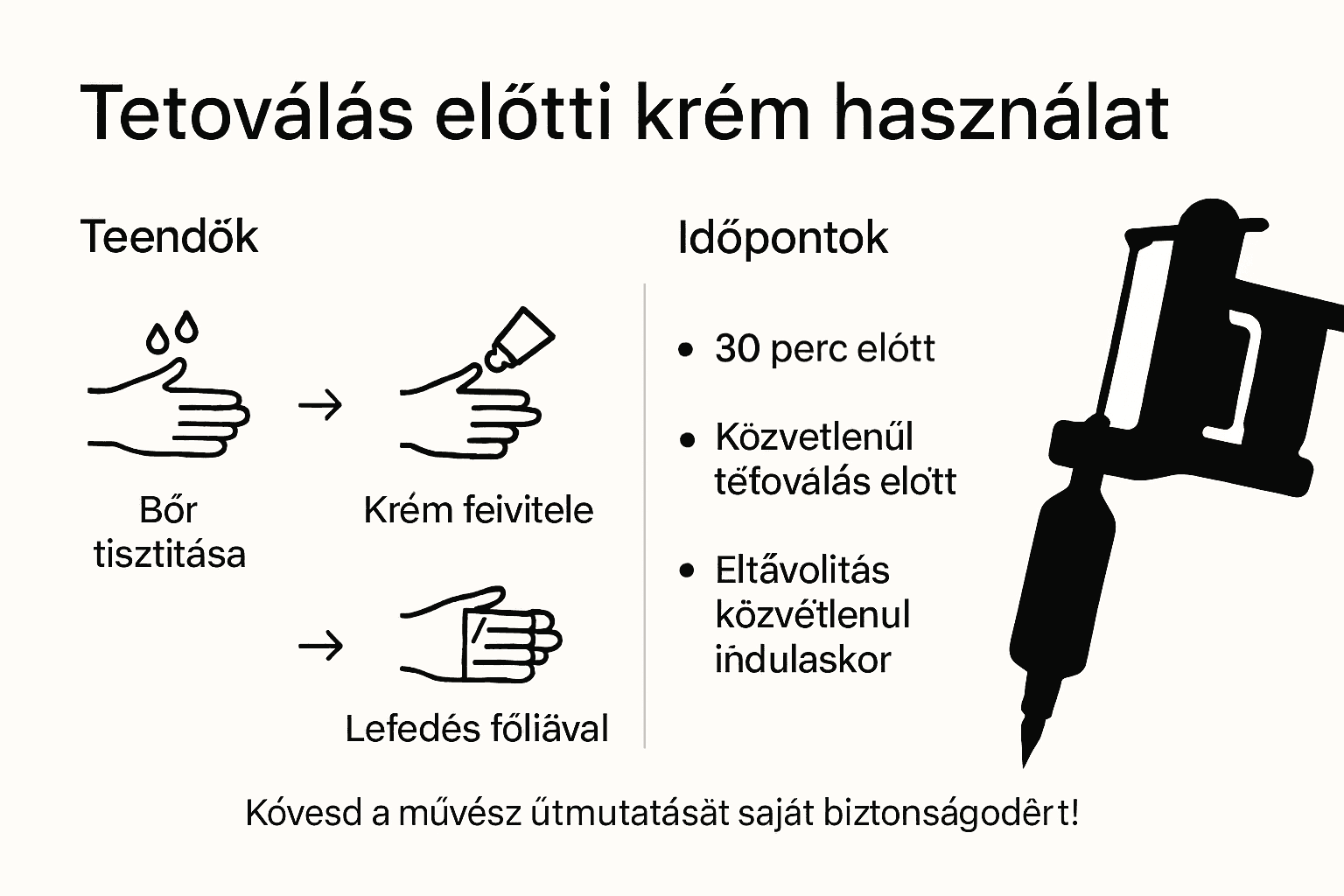 Infografika: Mire figyelj, ha krémet használsz tetoválás előtt