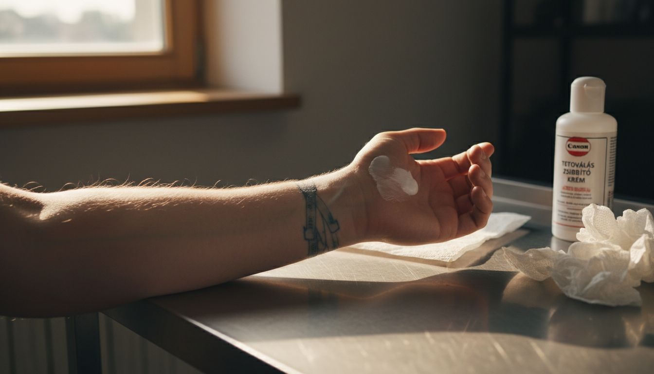Tetoválás előtt érdemes krémet felvinni a bőrre