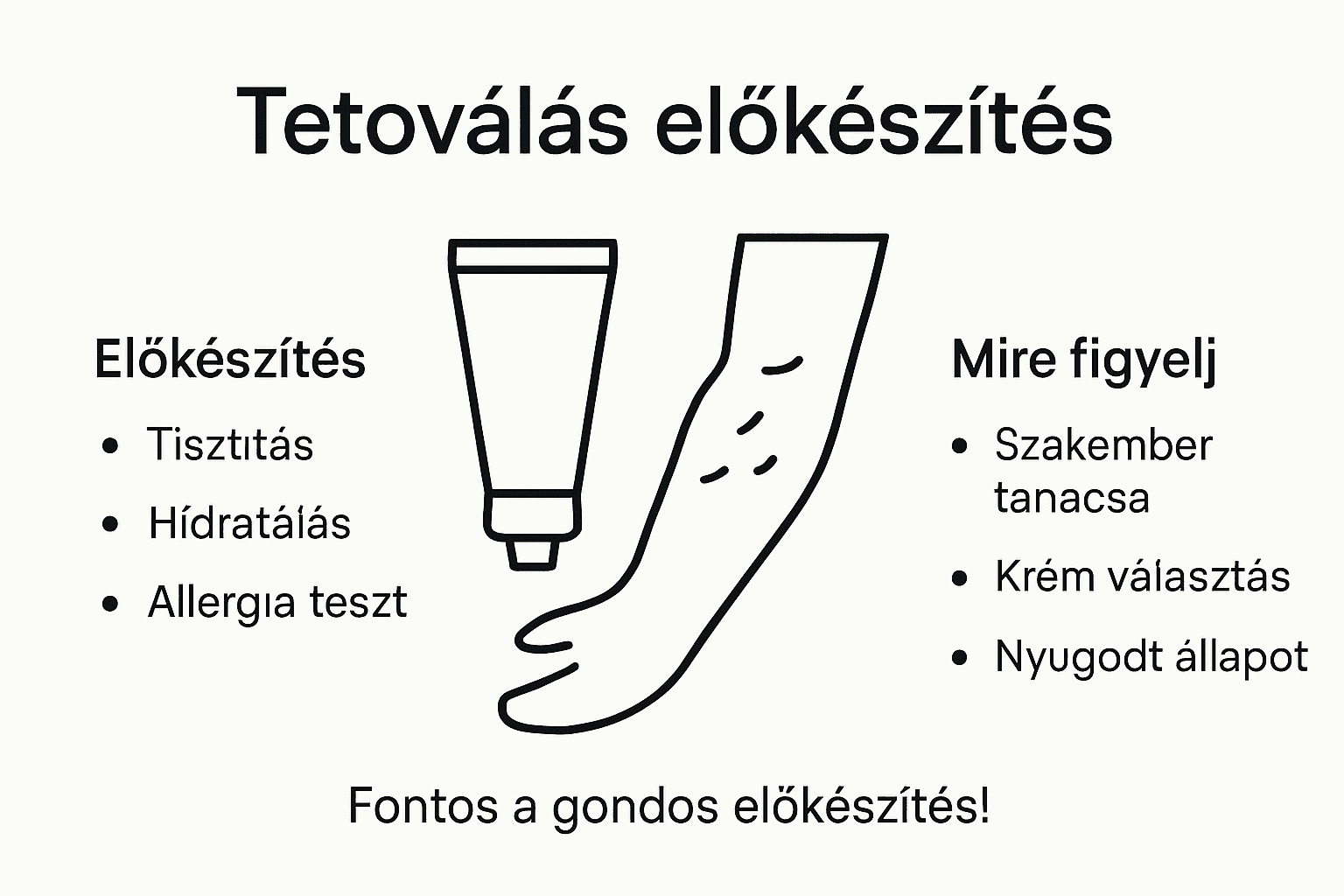 Infografika: hasznos tanácsok tetoválásod előkészítéséhez