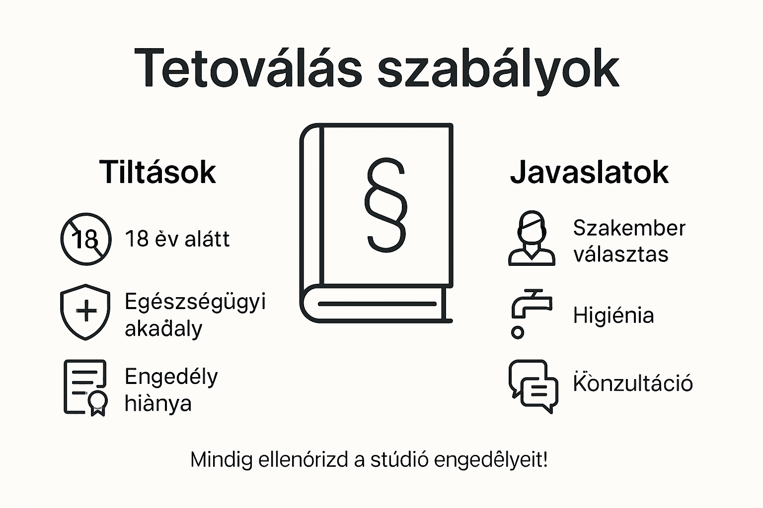 Infografika: Amit a tetoválás jogi hátteréről és hasznos tippekről tudni érdemes