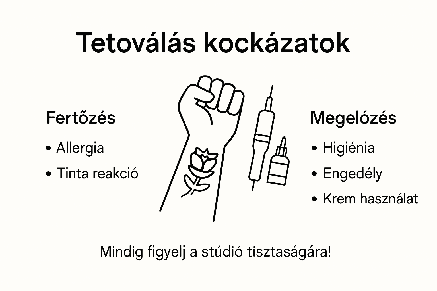 Infografika: mire figyelj, ha tetoválást szeretnél – egészségügyi kockázatok egy helyen