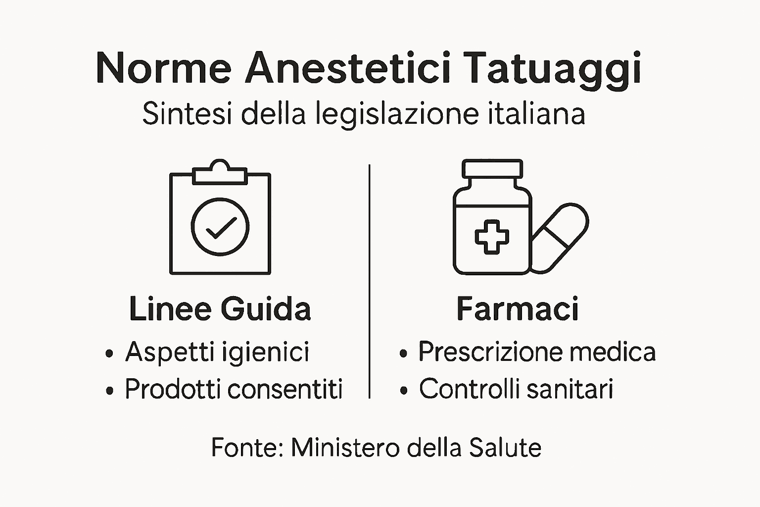 Infografica sulle regole e i requisiti per i tatuaggi in Italia