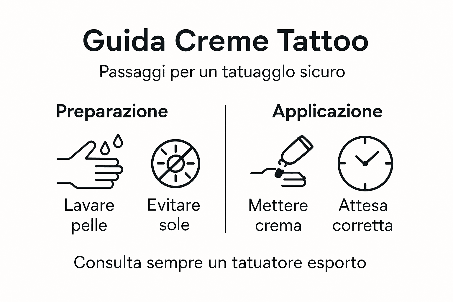 Guida illustrata ai principali passaggi per applicare la crema anestetica