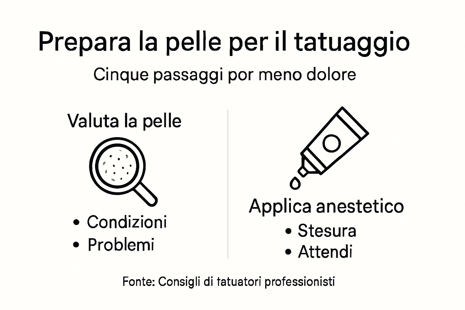 Infografica: tutti i passaggi fondamentali per preparare al meglio la pelle