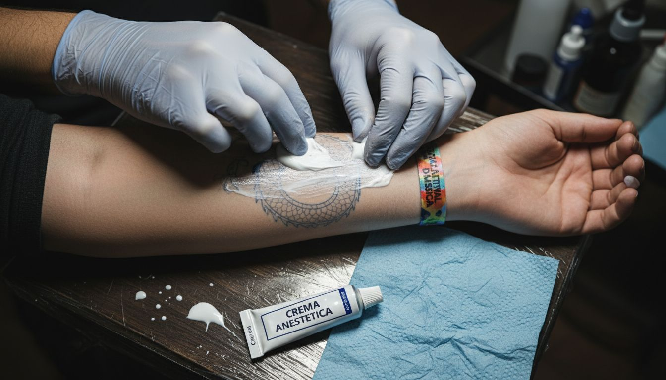 Applicare una crema anestetica prima di fare un tatuaggio